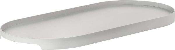 Zone Denmark Tablett Singles, Oval, Serviertablett, Dekotablett, Metall / Eisen, Warm Grey, 35x16 cm, 12958