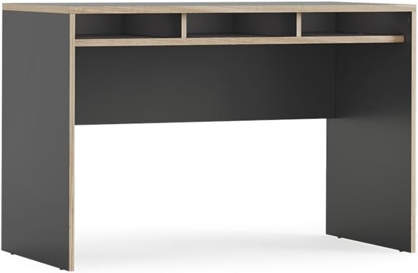 Schreibtisch Tetrix Anthrazit 112 x 55 cm mit 3 Fächern Vicco