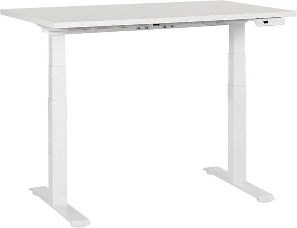 'Destines' Höhenverstellbarer Schreibtisch Elektrisch, Weiß, 120 x 72 x 63-128 cm