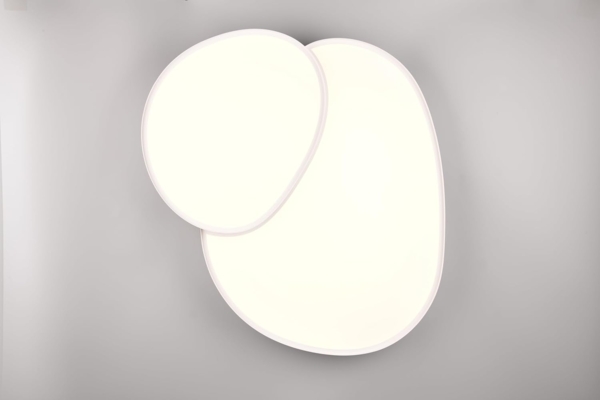 Große LED Deckenleuchte RISE mit Fernbedienung Weiß, Breite 77cm Bild 7