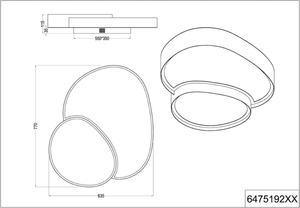 Große LED Deckenleuchte RISE mit Fernbedienung Weiß, Breite 77cm Bild 10