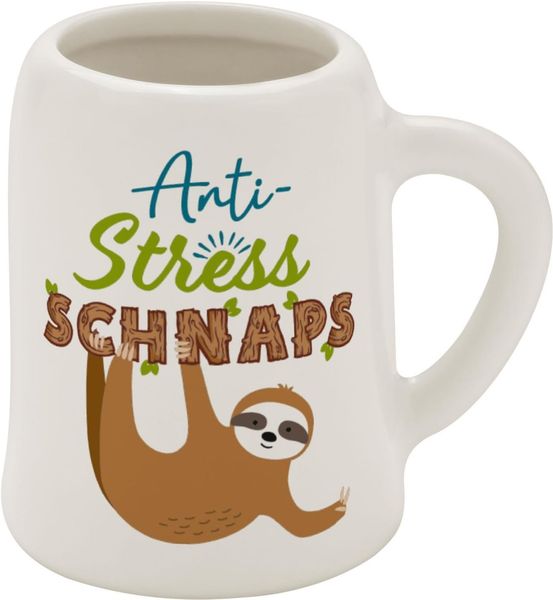 Schnapskrug Schnapsglas Stamper Keramik Sheepworld ANTI-STRESS 73853
