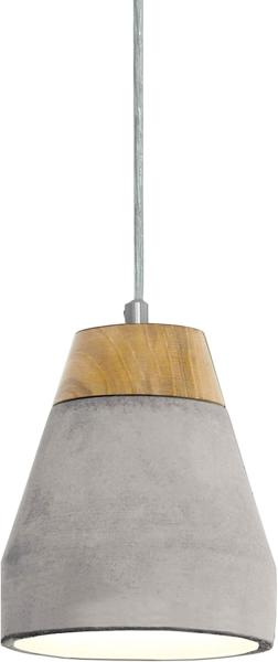 Eglo 95525 Hängeleuchte Tarega in grau Holz, Beton braun, grau 1X40W H:110 Ø 15cm