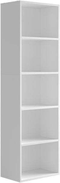 Vicco Bücherregal Bob Weiß 40 x 132 cm mit 5 Fächern