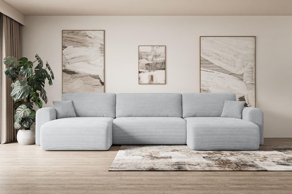 ALTDECOR Wohnlandschaft ORRO-U, Couch mit Schlaffunktion, Wohnzimmer - Wohnlandschaft, Corner Sofa Bett Eckcouch Couch L-Form Schlafcouch Ausziehbar
