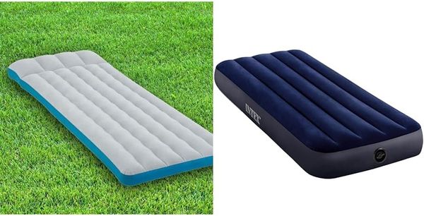 Intex Camping-Luftmatratze, 67998, bunt, 72 x 189 x 20 cm & Luftbett, 64756, bunt, 191 x 76 x 25 cm