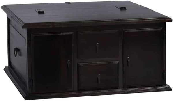 MiaMöbel Mexico Truhentisch 80cm Massivholz Pinie Kolonialstil Mexiko Möbel Mexikanisch