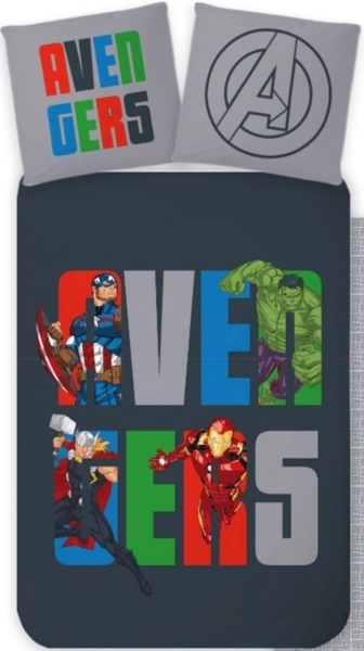 BrandMac Bettwäsche Marvel Avengers - Wende-Bettwäsche-Set, 135x200 & 80x80, Baumwolle, 100% Baumwolle
