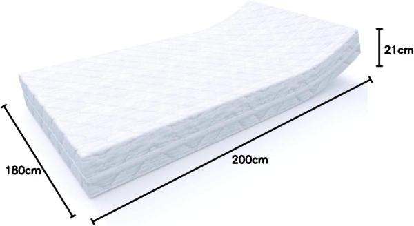 MSS Aqua Deluxe - 7 Zonen Wellness Kaltschaummatratze - 180 x 200 x 21 cm (Kernhöhe 19 cm) - Härtegrad H4 & H5 - Matratze Wendematratze Kaltschaum Oeko-TEX Bild 2