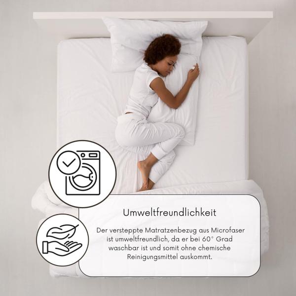 MSS Aqua Deluxe - 7 Zonen Wellness Kaltschaummatratze - 180 x 200 x 21 cm (Kernhöhe 19 cm) - Härtegrad H4 & H5 - Matratze Wendematratze Kaltschaum Oeko-TEX Bild 5