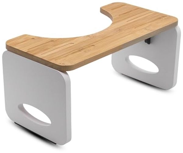 Spetebo Hocker Bambus Toilettenhocker für natürliche Hockstellung - 40 x 20 cm (Anzahl, 1 St, Stück), ergenomischer WC Fußhocker