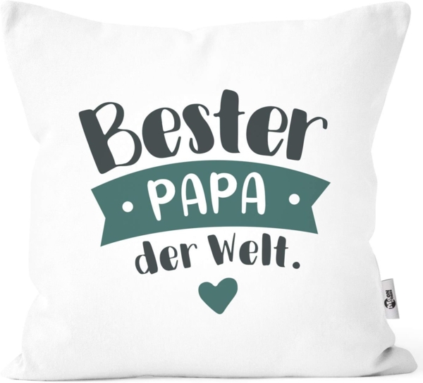 MoonWorks Dekokissen Kissenbezug Beste/r Mama/Papa der Welt Geschenk Mama Papa Geburtstag Weihnachten Danke sagen Moonworks®