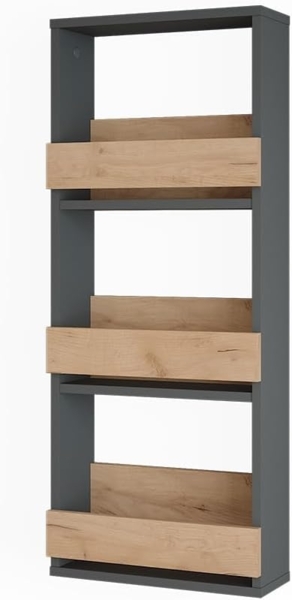 Weinglasregal Repose Goldkraft Eiche/Anthrazit 40 x 98 cm Vicco