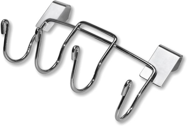 Weber Werkzeughaken - passen für alle Kettle Holzkohle Grills, 4 Haken zum praktischen Anbringen von Grillwerkzeugen -Silber (7401)