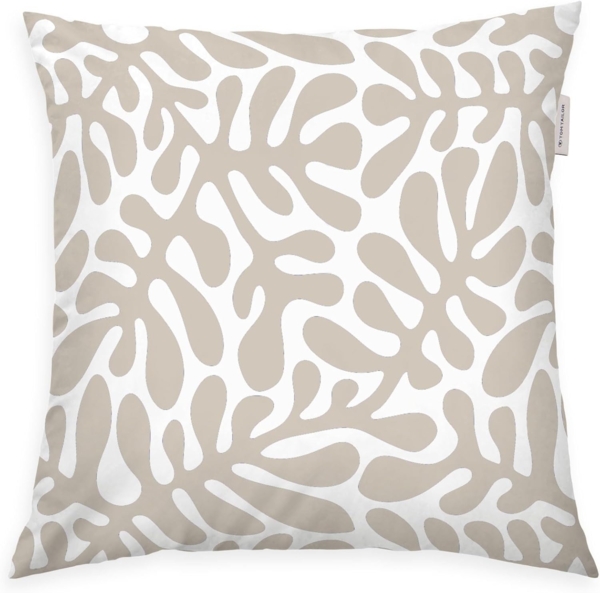 TOM TAILOR HOME Kissenhülle new bedroom, ORGANIC LEAVES, 40x40cm oder 40x80cm, (1 Stück), mit farbigem Markenreißverschluss