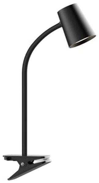 Lindby Klemmleuchte Ailina, LED, Kunststoff Schwarz warmweiß IP20, 1 x 5 W LED, warmweiß