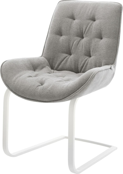 Freischwinger Taimi-Flex Strukturstoff Soft Grau Freischwinger flach Weiß