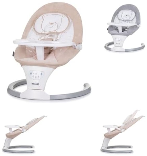 Chipolino Babywippe Lera Musik, Sicherheitsgurt, Kissen, Fernbedienung, Timer beige