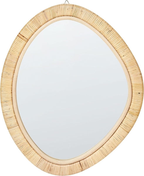Wandspiegel ZAATARI 50 cm 60 cm Rattan Natürlich