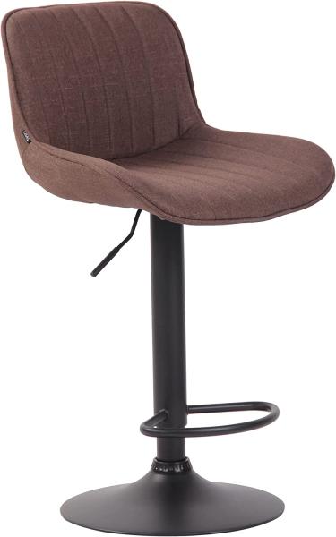 Barhocker Lentini Stoff schwarz braun