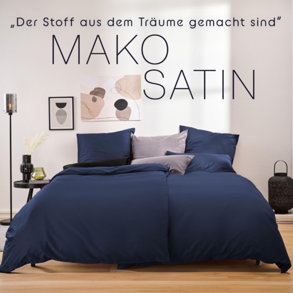 Blumtal Kissenbezüge Premium Mako Satin Kissenbezug, superweich aus 100% Baumwolle, (2 Stück), OEKO-TEX zertifiziert – Glanzoptik & farblich passender Reißverschluss Bild 7