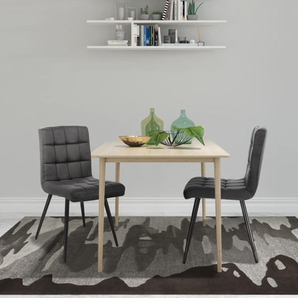 EUGAD Esszimmerstuhl (4 St), Rückenlehne, Metallbeine, Sitzfläche aus Samt Bild 4