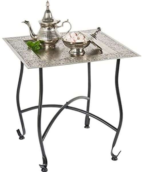 Marrakesch Orient & Mediterran Interior Beistelltisch Orientalischer Couchtisch Sule eckig, Beistelltisch, Teetisch, Handarbeit