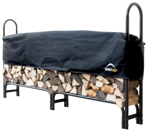 ShelterLogic Stahl Kaminholzregal inkl. Abdeckung