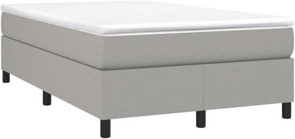 vidaXL Polsterbett, Stoff, Hellgrau, 120x200 cm, Schwarz, mit Lattenrost