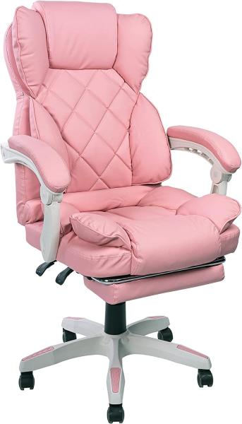 Schreibtischstuhl Design Bürostuhl TV Bürosessel Chefsessel Relax & Home Office Rosa