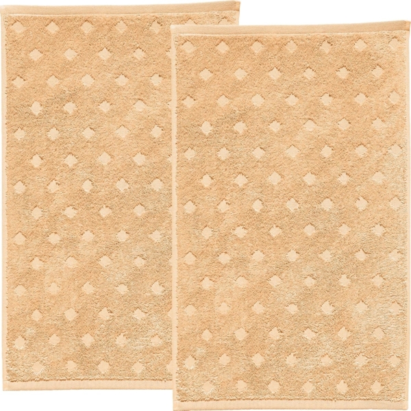 Erwin Müller Walk-Frottier "Baden-Baden" 2er-Pack, Apricot, Gästetuch 2er | 30x50 cm