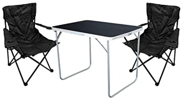 3-tlg Camping Set Gartenmöbel Campingtisch 2 Campingstuhl Klappstuhl