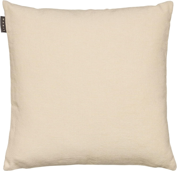 LINUM PEPPER Premium Kissenhülle für Dekokissen 50x50 cm, 100% Baumwolle, Maschinenwaschbar, Cremebeige Bild 1