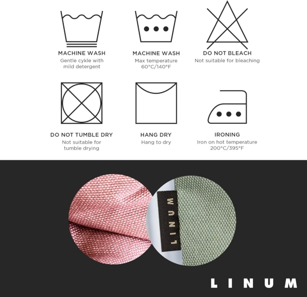 LINUM PEPPER Premium Kissenhülle für Dekokissen 50x50 cm, 100% Baumwolle, Maschinenwaschbar, Cremebeige Bild 5