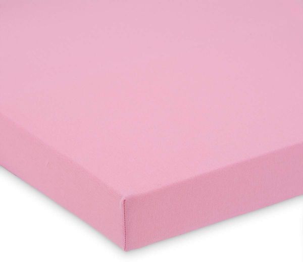 FabiMax 2889 Jersey Spannbettlaken für Stubenwagen und Bollerwagen, 45x85 cm, rosa