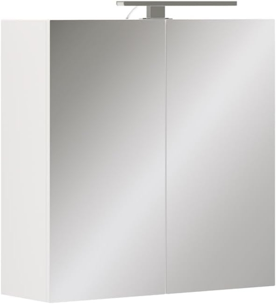 Badspiegelschrank Lavio Weiß 60 x 60 cm mit LED-Beleuchtung Vicco Bild 1