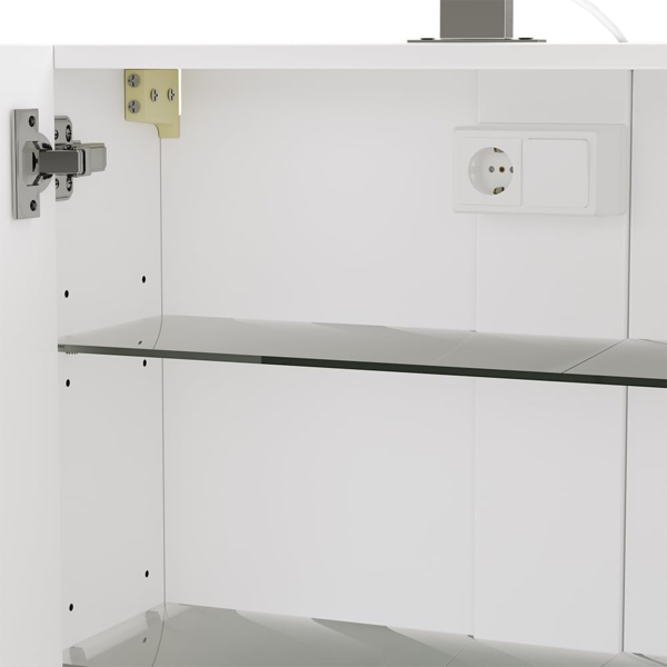 Badspiegelschrank Lavio Weiß 60 x 60 cm mit LED-Beleuchtung Vicco Bild 5