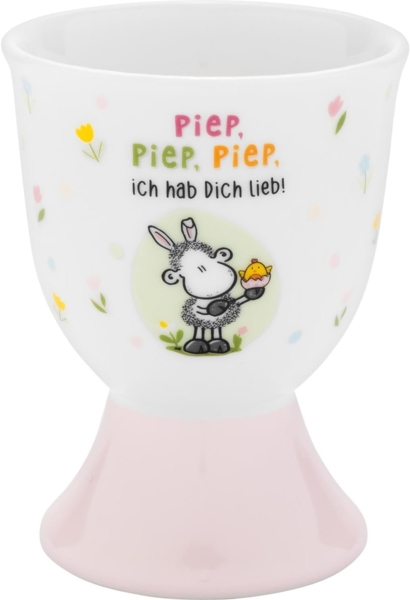 Eierbecher Porzellan Ø 5,1cm H 6,8cm Sheepworld PIEP. hab dich lieb 070263