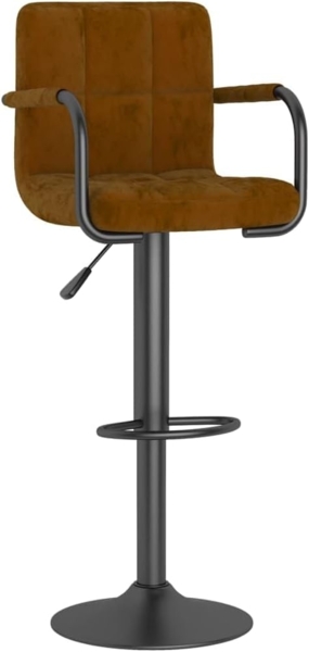 vidaXL Barhocker Braun Samt, Drehbar [334646]