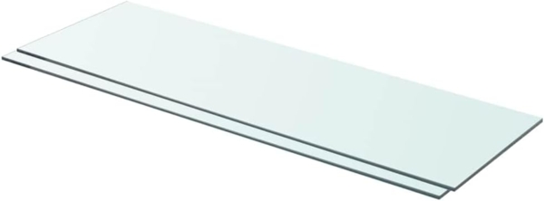 vidaXL Regalböden 2 Stk. Glas Transparent 80x25 cm 3051575