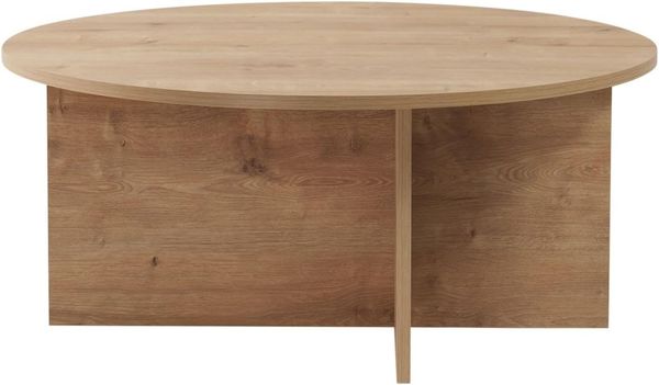 Elegant Coffee Table, Sapphire Oak, 90 x 40 x 90 cm | 100% Melamine Coated Particle Board, 18 mm Thickness | Stylish & Functional for Modern Living Spaces