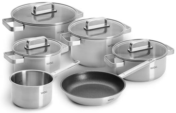 WOLL Topf-Set Steel, Edelstahl (Set, 10-tlg), hochwertiger, korrosionsbeständiger Edelstahl