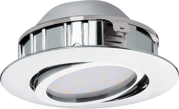 Eglo 95855 Hochvolt LED Einbauleuchte Pineda in chrom 1X6W Ø 8,4cm