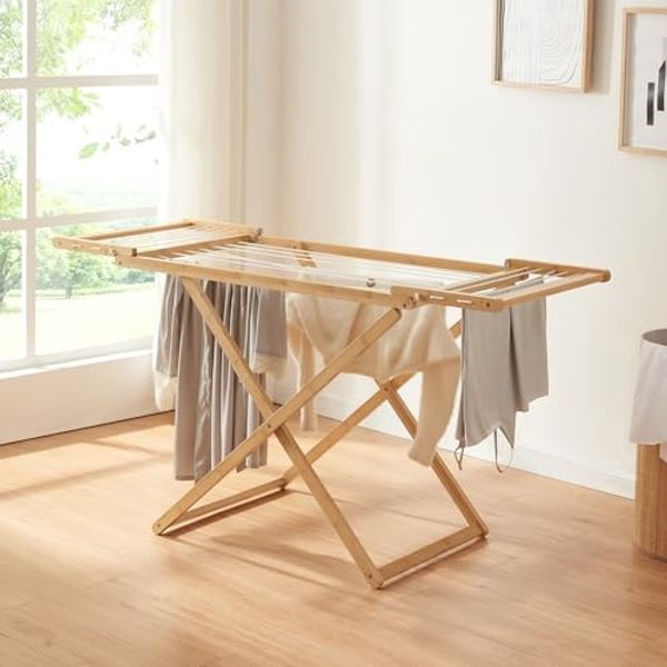 Klappbarer Wäscheständer Fakala 154x59x82 cm Bambus [en. casa]