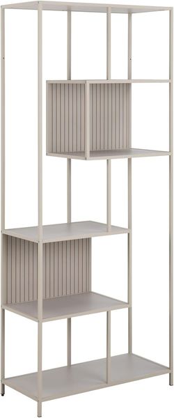 riess-ambiente Bücherregal SLIM LINE 185cm champagner beige Metall · Raumteiler mit 6 Regalböden, Einzelartikel 1-tlg, Standregal fürs Wohnzimmer/Schlafzimmer · Industrial Design