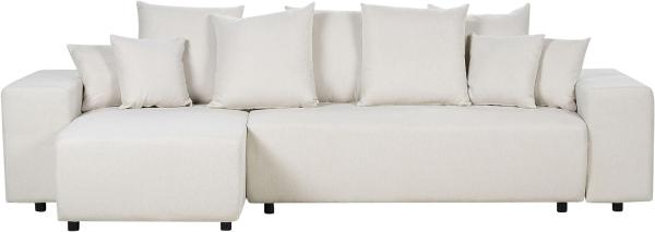 Ecksofa LUSPA Stoff Helles Beige Rechtsseitig