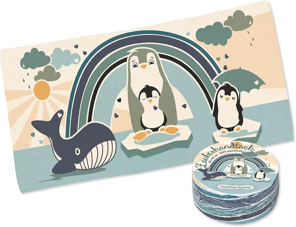 Zauberhandtuch - Pinguin Familie - Lutz Mauder 40032
