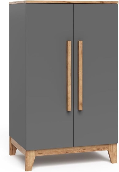 Vitalispa Kinderkleiderschrank Grau/Artisan 70 x 120 cm, Malia