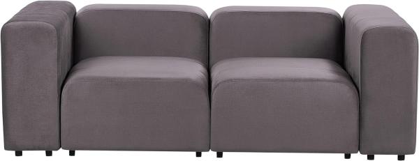 2-Sitzer Sofa Samtstoff dunkelgrau FALSTERBO