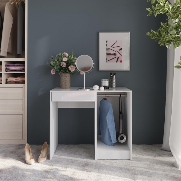 Schminktisch Sherry Weiß/Weiß Hochglanz 89.8 cm Vicco